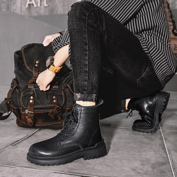 Κλασικό μοντέλο  ανδρικ΄ς μπότες ε στυλ αρβήλας από έκο δέρμα