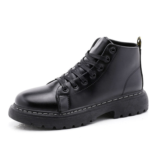 Muške casual čizme od umjetne kože s vezicama