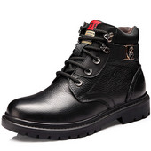 Нов модел зимни боти от изкуствена кожа в черен и кафяв цвят