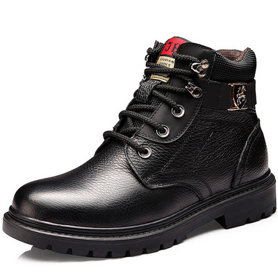 Нов модел зимни боти от изкуствена кожа в черен и кафяв цвят