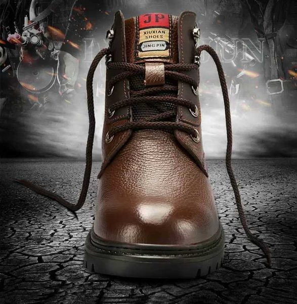 Нов модел зимни боти от изкуствена кожа в черен и кафяв цвят