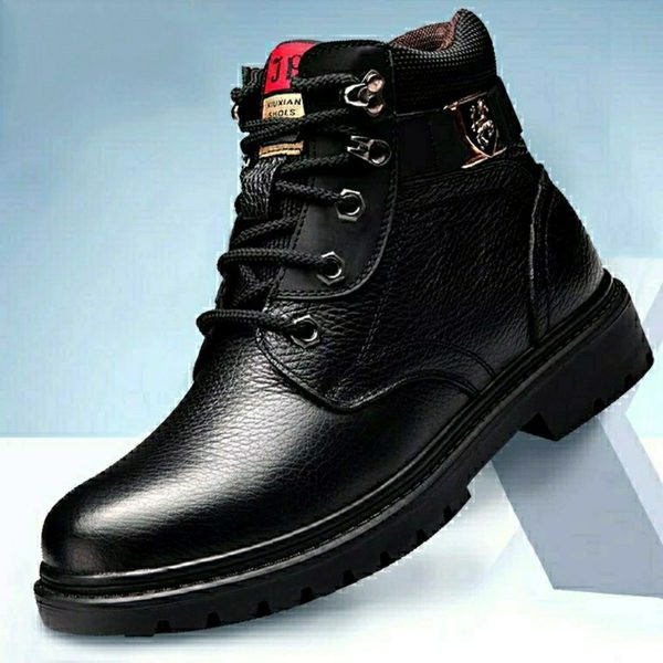 Нов модел зимни боти от изкуствена кожа в черен и кафяв цвят