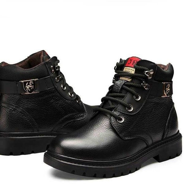 Нов модел зимни боти от изкуствена кожа в черен и кафяв цвят