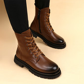 Ανδρικά κομψά οικολογικά δερμάτινα μποτάκια