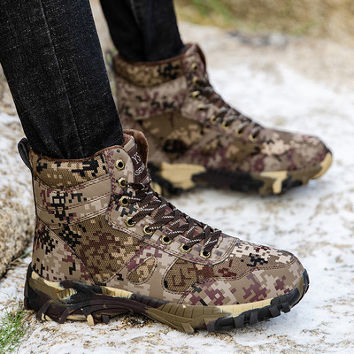 Ανδρικές χειμερινές αδιάβροχες μπότες με κορδόνια