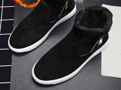 Ανδρικά μποτάκια από eco suede με ζεστή φόδρα