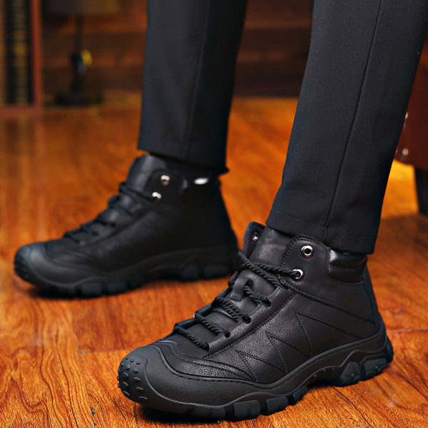 Зимни обувки от еко кожа с пухена подплата