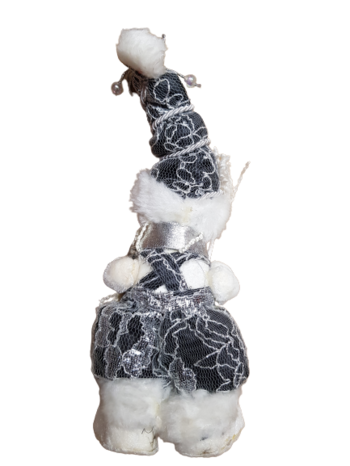 Коледна фигурка Ahelos, Снежен човек, Текстилен, 24 см.