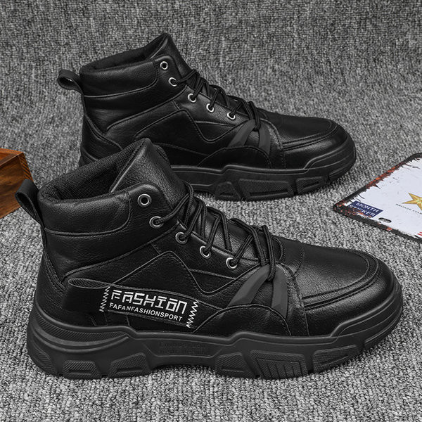 Ανδρικά παπούτσια με κορδόνια και επιγραφή σε τρία χρώματα