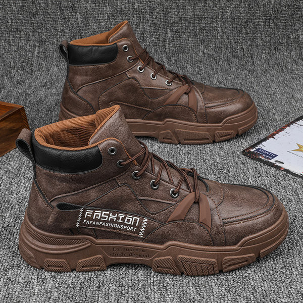 Ανδρικά παπούτσια με κορδόνια και επιγραφή σε τρία χρώματα