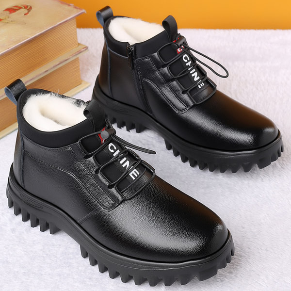 Ανδρικά μποτάκια με μαλακή φόδρα και κορδόνια