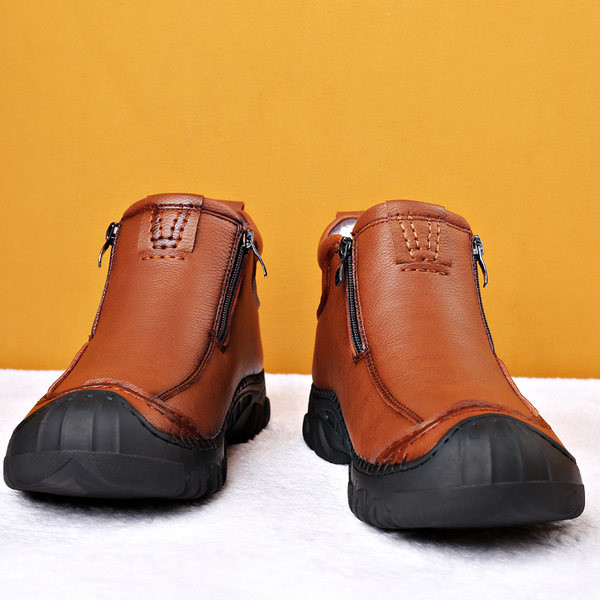 Ανδρικά παπούτσια με φερμουάρ στο πλάι σε δύο χρώματα