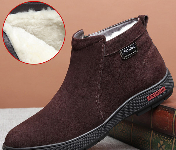 Μποτάκια από eco suede με ζεστή φόδρα
