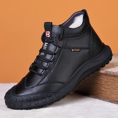 Мъжки зимни обувки от еко кожа с топла подплата