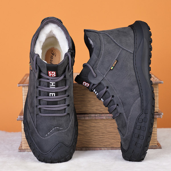 Мъжки зимни обувки от еко кожа с  топла подплата