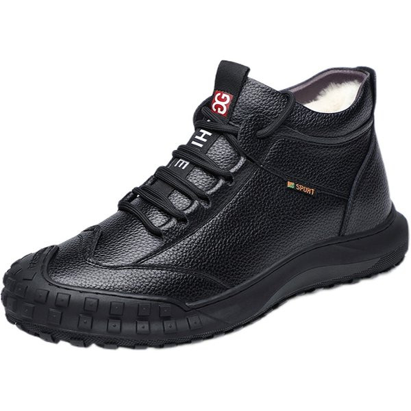 Мъжки зимни обувки от еко кожа с  топла подплата