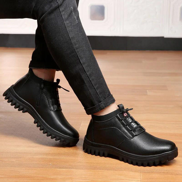 Χειμερινά παπούτσια από οικολογικό δέρμα για άνδρες με ζεστή φόδρα