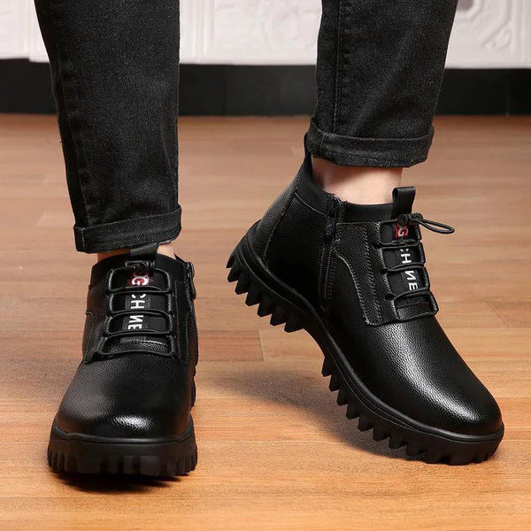 Χειμερινά παπούτσια από οικολογικό δέρμα για άνδρες με ζεστή φόδρα