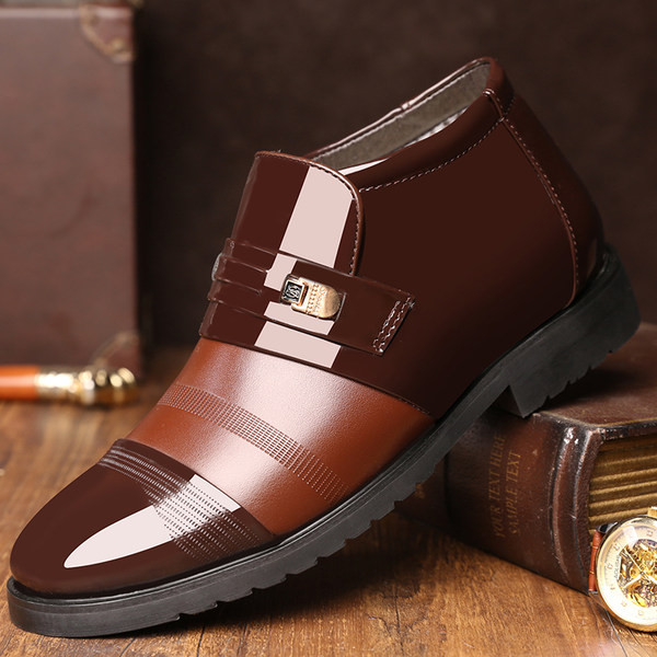 Ανδρικά έκο δερμάτινα παπούτσια με ζεστή φόδρα