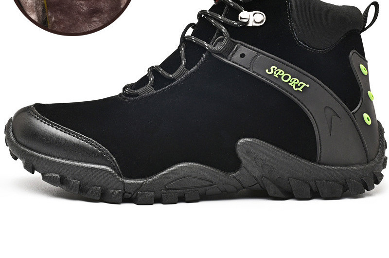 Muške cipele od brušene kože s natpisom i grubim potplatom