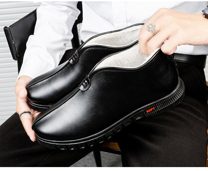 Muške zimske cipele od eko kože sa mekom postavom