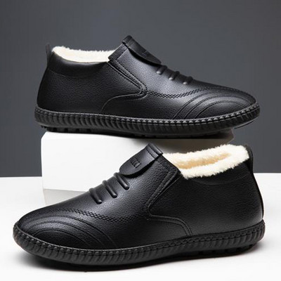 Νέο μοντέλο χειμερινά παπούτσια από οικολογικό δέρμα με φόδρα