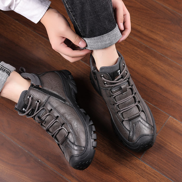 Χειμερινά ζεστά μποτάκια από οικολογικό δέρμα