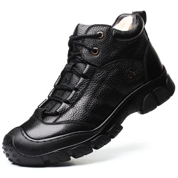 Зимни мъжки обувки с топла подплата и груба подметка