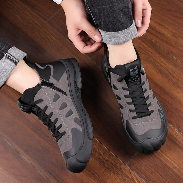 Ανδρικά χειμερινά sneakers με κορδόνια και τραχιά σόλα