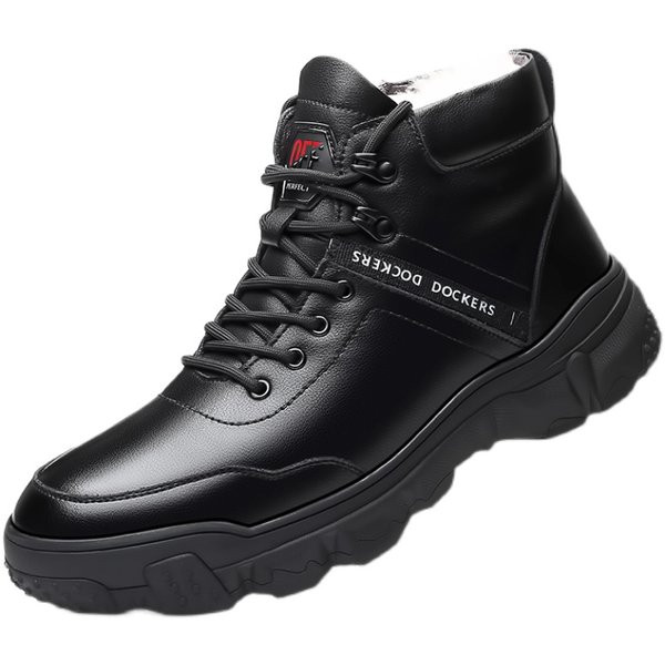 Muške zimske čizme od eko kože - crne boje