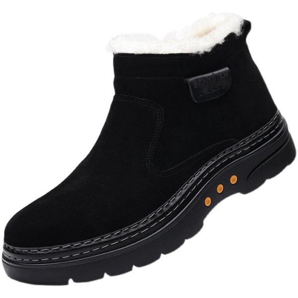 Мъжки обувки от изкуствен велур и топла подплата