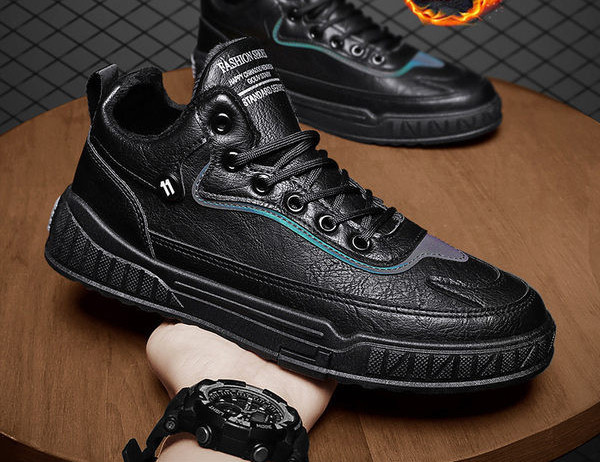 Νέο μοντέλο ανδρικά έκο δερμάτινα παπούτσια πουτσιών με κορδόνια σε μαύρο και καφέ χρώμα