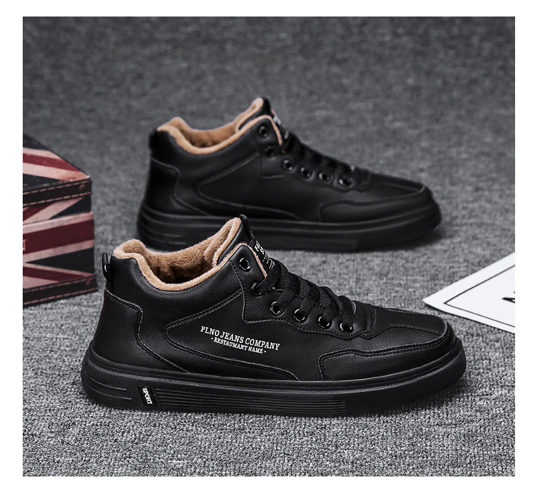 Ανδρικά χειμερινά παπούτσια από οικολογικό δέρμα με μαλακή φόδρα