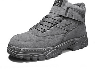 Ανδρικές χειμερινές μπότες με στερέωση velcro και επιγραφή