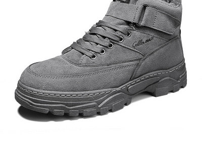 Ανδρικές χειμερινές μπότες με στερέωση velcro και επιγραφή