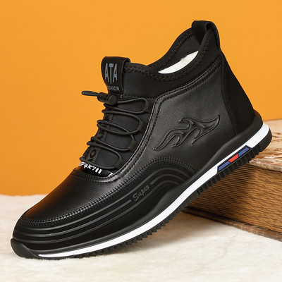 Χειμερινές μπότες με κορδόνια και επίπεδη σόλα