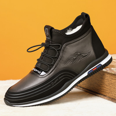 Χειμερινές μπότες με κορδόνια και επίπεδη σόλα