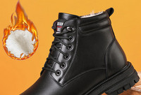 Muške kožne čizme s vezicama i podstavom od mekanog baršuna