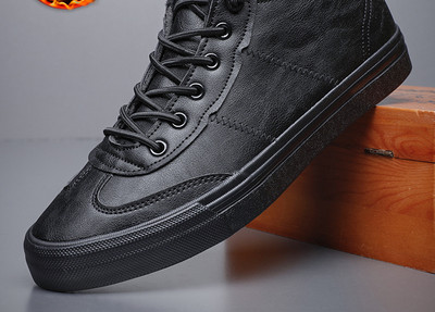 Ανδρικά χειμερινά παπούτσια με κορδόνια από έκο δέρμα