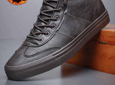 Ανδρικά χειμερινά παπούτσια με κορδόνια από έκο δέρμα