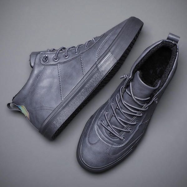 Ανδρικά χειμερινά παπούτσια με κορδόνια από έκο δέρμα