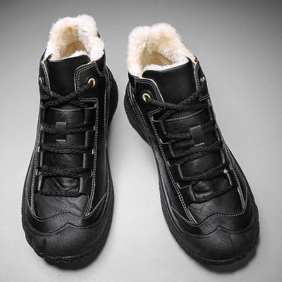 Χειμερινά έκο δερμάτινα sneakers με ζεστή φόδρα