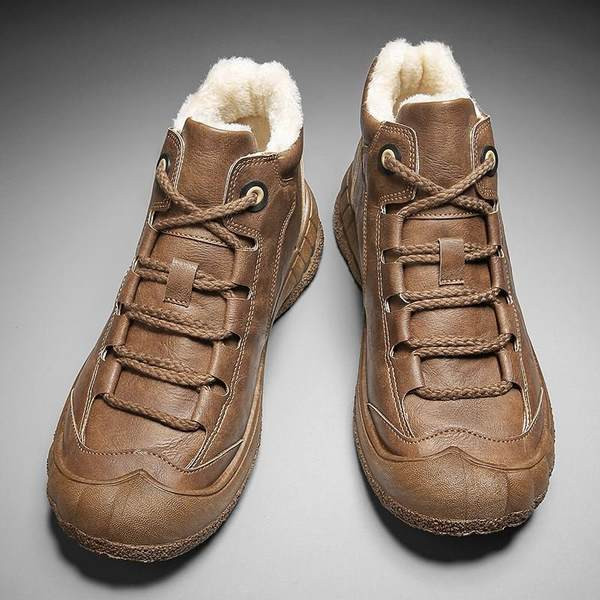 Χειμερινά έκο δερμάτινα sneakers με ζεστή φόδρα