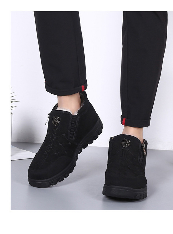 Ανδρικά χειμερινά σουέτ παπούτσια με φερμουάρ και απαλή φόδρα