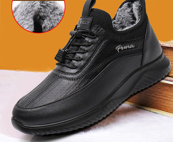 Χειμερινά ανδρικά παπούτσια με επένδυση από έκο γούνα