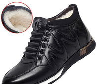 Ανδρικά χειμερινά παπούτσια από έκο δέρμα με μεταλλικό στοιχείο