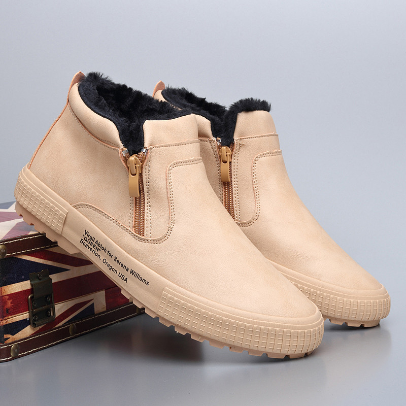 Ανδρικά χειμερινά μποτάκια με ζεστή φόδρα -έκο δέρμα