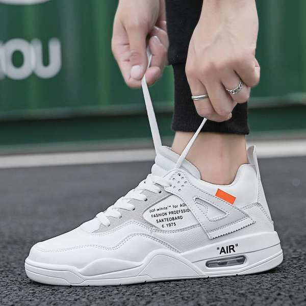 Χειμερινά ανδρικά sneakers με ζεστή φόδρα σε γκρι λευκό και μπεζ χρώμα