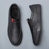 Ανδρικά χειμερινά παπούτσια με ζεστή φόδρα και επίπεδη σόλα