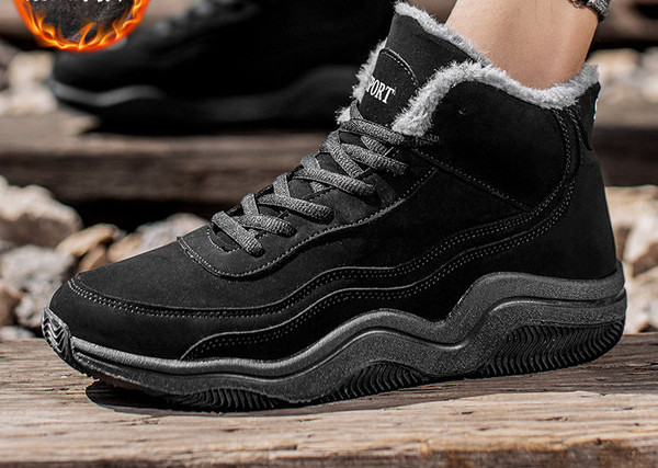 Χειμερινά αθλητικά παπούτσια από eco suede με φόδρα